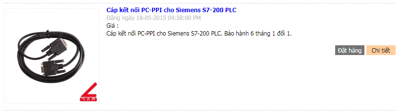 Cáp Lập Trình PLC Simens 2